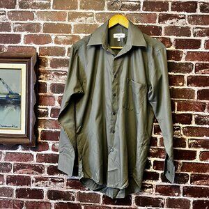 Yves Saint Laurent Men's Dress Shirt - Olive Green